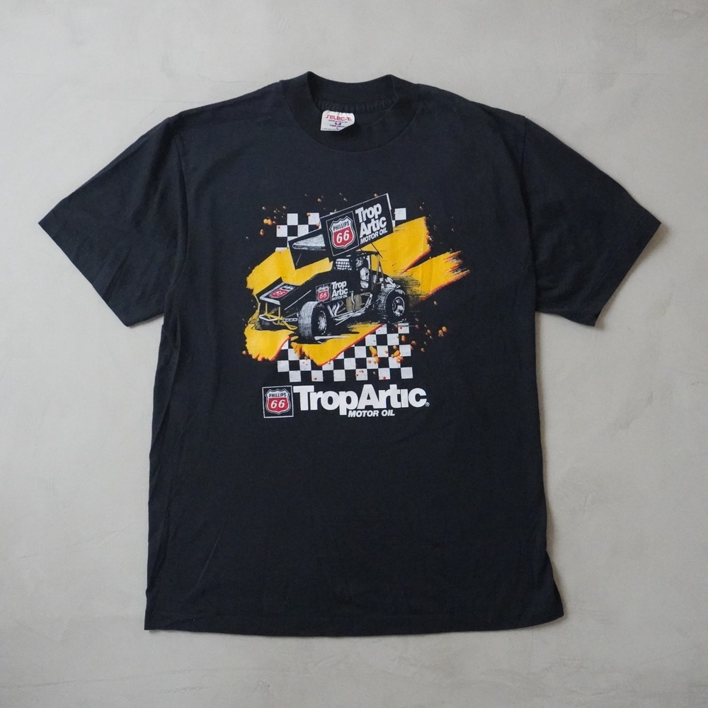 Vintage Phillips 66 TropArtic Racing T-Shirt Large Mens 90s Black Tee Jays USA